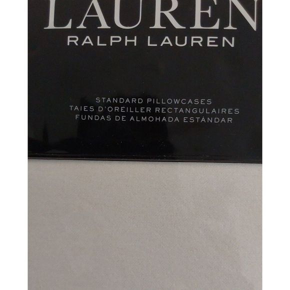 Ralph Lauren CHIC CREAM Lauren Flannel 100% Cotton Standard Pillowcases 2-Pack - Picture 8 of 10